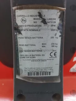 7#9470 Transpallet elettrico BT LWE200