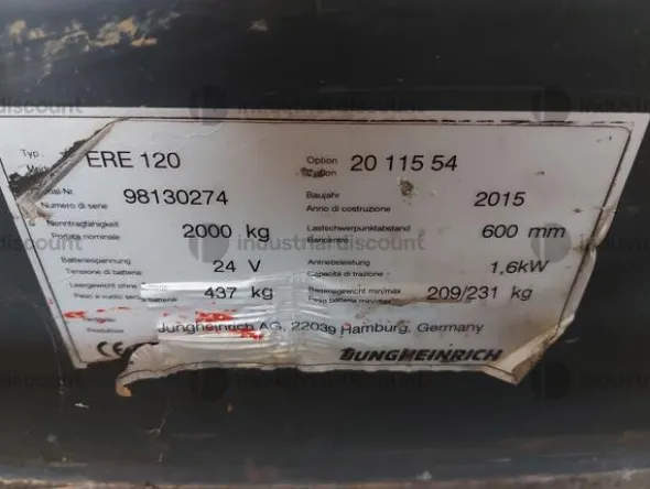 6#9470 Transpallet elettrico JungheinrichEre 120