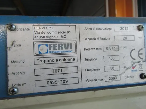 8#3246 Trapano a colonna Fervi