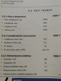 Trituratore monoalbero OMER 