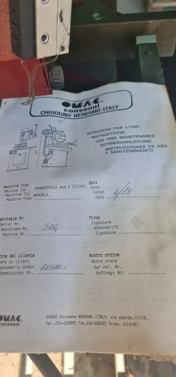 TRONCATRICE FERRO OMAC