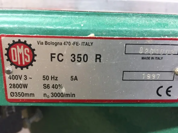 TRONCATRICE PROFESSIONALE PER LEGNO/ALLUMINIO OMS FC350R "usata"