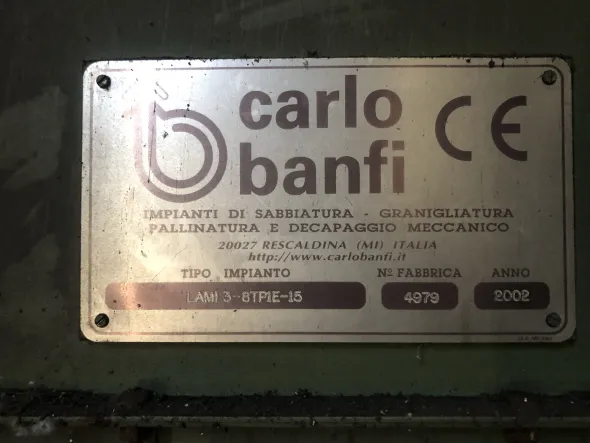 Tunnel di sabbiatura su rulliera CARLO BANFI