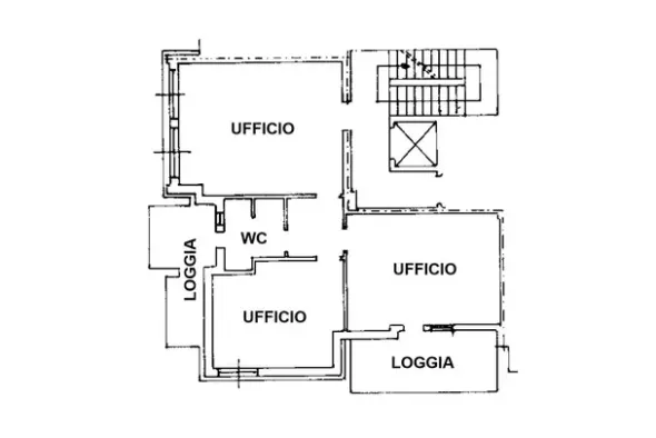 #25220 Ufficio con balconi in edificio condominiale