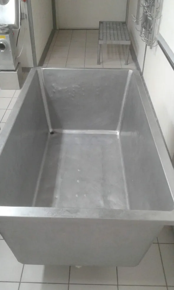 Vasche inox con ruote