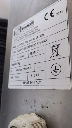 Vendo Forno elettrico ZANOLLI CITIZEN EP 70 2 bocchette