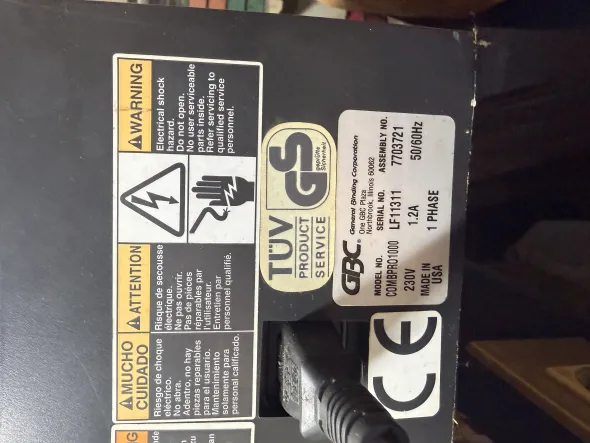 VENDO Rilegatrice professionale GBC Comb PRO1000