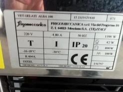 1#2921 Vetrina refrigerata Alba 100