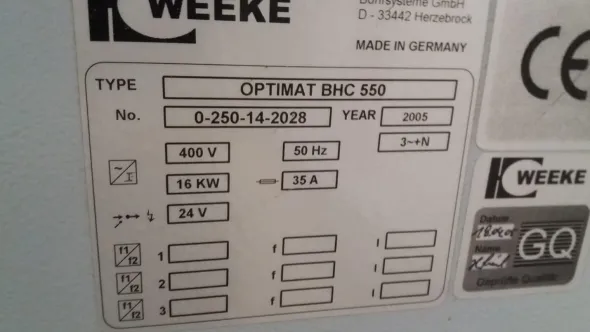 WEEKE HOMAG OPTIMAT BHC 550
